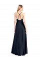 Plunging V-Neckline Halter Chiffon Wrap Prom Dress with High Slit UK