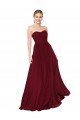 Draped Strapless Long A-Line Chiffon Prom Dress UK