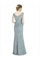 Off the Shoulder Mermaid Lace Prom Dress with Cap Sleeves UK