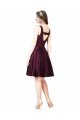 Classic Knee Length Satin Cocktail Prom Dress / Homecoming Dress with V Back and Bow Detail UK