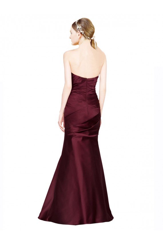 Mermaid Sweetheart Soft Satin Prom Dress with Pleats UK