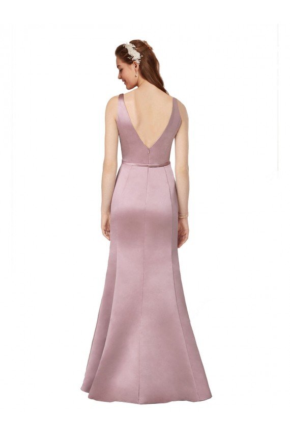 Sexy Satin Prom Dress with Side Cutouts UK