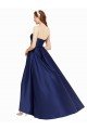 High Low Strapless Satin Prom Dress with Pockets UK