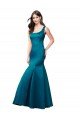 Long Sleek Satin Prom Dress with U-Back UK