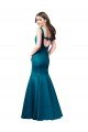 Long Sleek Satin Prom Dress with U-Back UK