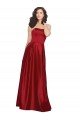 Strapless Satin Prom Dress with Beaded Pocket and Soft Pleating UK