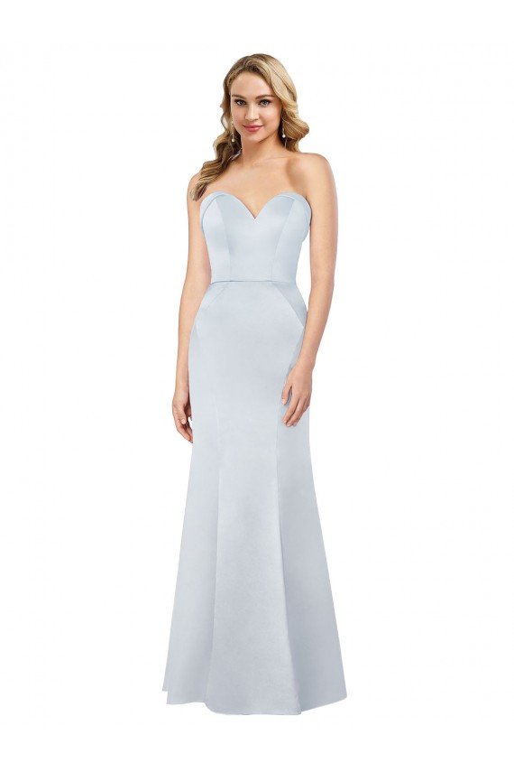 Old Hollywood-Inspired Strapless Satin Prom Dress UK