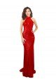 Halter High Neck Mermaid Open Back Sequin Prom Dress UK