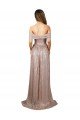 Strapless Scoop Neck Off the Shoulder Long Sequin Prom Dress with High Slit UK