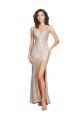 Ruched Back Mermaid Sparkling Sequin Prom Dress with Beaded Spaghetti Straps UK