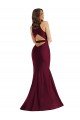 Plunge Neckline Cutout Low Back Silky Satin Mermaid Prom Dress UK