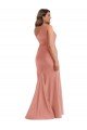 Cascade Ruffle One Shoulder Bustier Silky Satin Mermaid Prom Dress UK