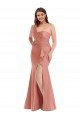 Cascade Ruffle One Shoulder Bustier Silky Satin Mermaid Prom Dress UK