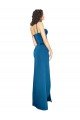 Full Length Bustier Style Long Silky Satin Prom Dress with Low Back UK