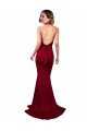 Halter Mermaid Plunge V-Neckline Open Back Bow Tie Spandex Prom Dress UK