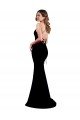 High Neck Low Criss Cross Back Crepe Prom Dress UK