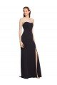 Strapless Bodycon Long Crepe Prom Dress with High Slit UK