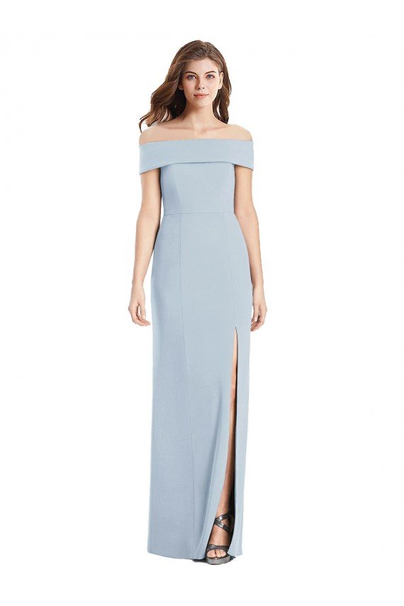 Cuffed Off the Shoulder Long Trumpet Prom Dress UK