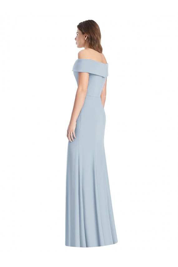 Cuffed Off the Shoulder Long Trumpet Prom Dress UK