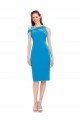 Sleeveless Crepe Cocktail Prom Dress / Homecoming Dress with Keyhole Off The Shoulder Detailing UK