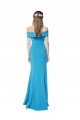 Off the Shoulder Crepe Prom Dress with Fitted Silhouette UK