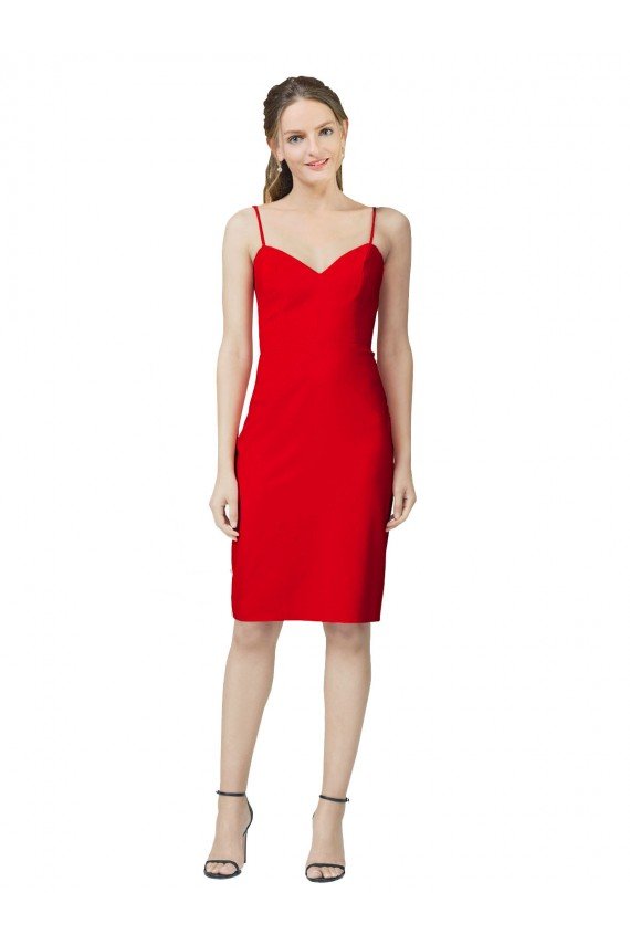 Sleeveless Cocktail Length Sweetheart Neckline Crepe Prom Dress / Homecoming Dress UK