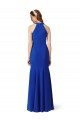 Halter V-Neck Long A-Line Crepe Prom Dress UK
