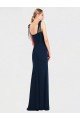 Flat Tie Shoulder Crepe Trumpet Prom Dress with Front Slit UK