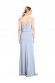Feminine Cowl Neck Slim Floor Length Stretch Crepe Prom Dress UK