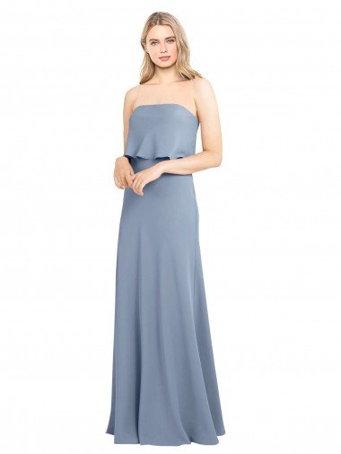 High Neck Sheath Sleeveless Stretch Crepe Prom Dress UK