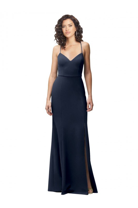 Sweetheart Fit and Flare Stretch Crepe Prom Dress with Side Slit and Strappy Back UK