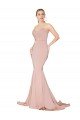 Sweep Train Sweetheart Long Mermaid Crepe Prom Dress Low Back UK