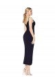 High Neck Spaghetti Straps Crepe Short Wrap Cocktail Prom Dress / Homecoming Dress UK