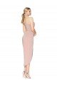 Knee Length One Shoulder Crepe Short Wrap Cocktail Prom Dress / Homecoming Dress UK
