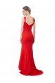 Long Chapel Train Fishtail Maxi Crepe Prom Dress with Sweetheart Neckline UK