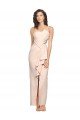 Long Full Length Ruffles Strapless Low Back Crepe Prom Dress with Straps UK