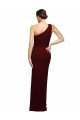 One Shoulder Sheath Crepe Prom Dress with High Side Split UK