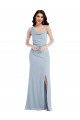 One Shoulder Draped Cowl Neck Maxi Prom Dress UK