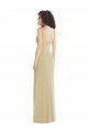 Wide Strap Slash Cutout Empire Crepe Prom Dress with Front Slit UK