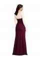 Strapless Crepe Maxi Prom Dress with Front Slit UK