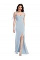 Bustier Style Crepe Prom Dress with Bow Straps UK