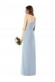 One Shoulder Crepe Trumpet Prom Dress with Front Slit UK