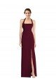 Tie Halter Open Back Trumpet Prom Dress UK
