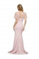 Crepe Long Sweetheart Neckline Prom Dress with Tulle Overlay Shoulders UK