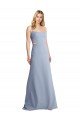 Feminine Scoop Neckline Long Crepe Slip Prom Dress  UK