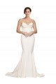 Strapless Cowl Neck Sweep Train Stretch Satin Prom Dress UK