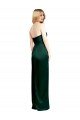 Scooped Strapless Neckline Stretech Satin Prom Dress with Side Slit UK