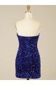 Short Sweetheart Velvet Sequin Prom Dress UK