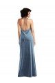 Cowl Neck Velvet Maxi Slip Prom Dress UK