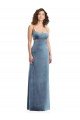 Spaghetti Strap Long Full Length Velvet Maxi Prom Dress UK
